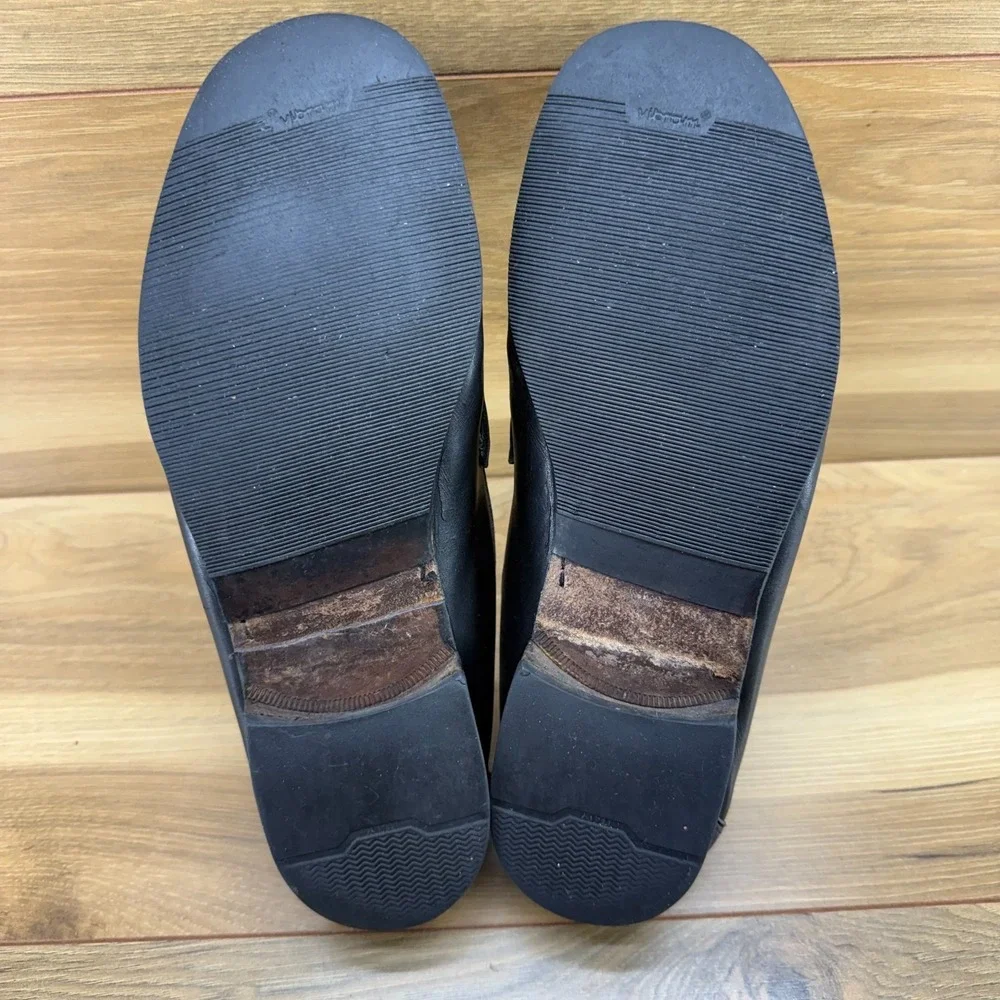 Salvatore Ferragamo Gancini Bit Loafers Mens 9 EE Black Leather Moc Toe Formal